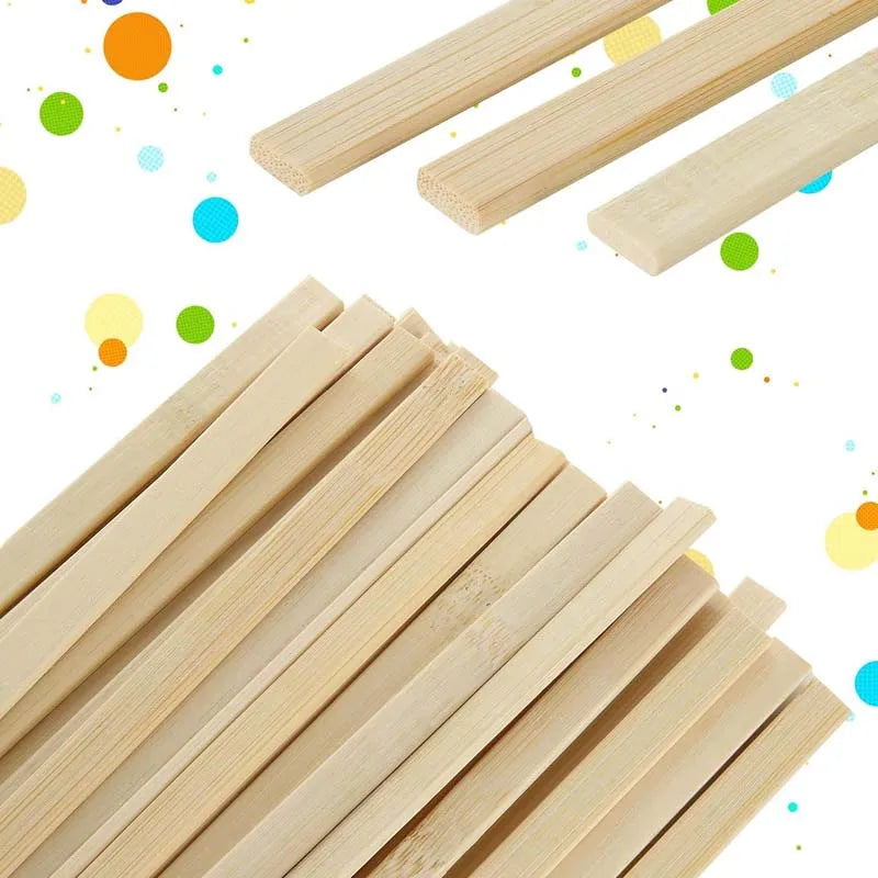 10pcs Wooden Sticks, Wide Flat Sticks, Wooden Paint Sticks Wood Strips for Craft Projects Oasis Select 10pcs