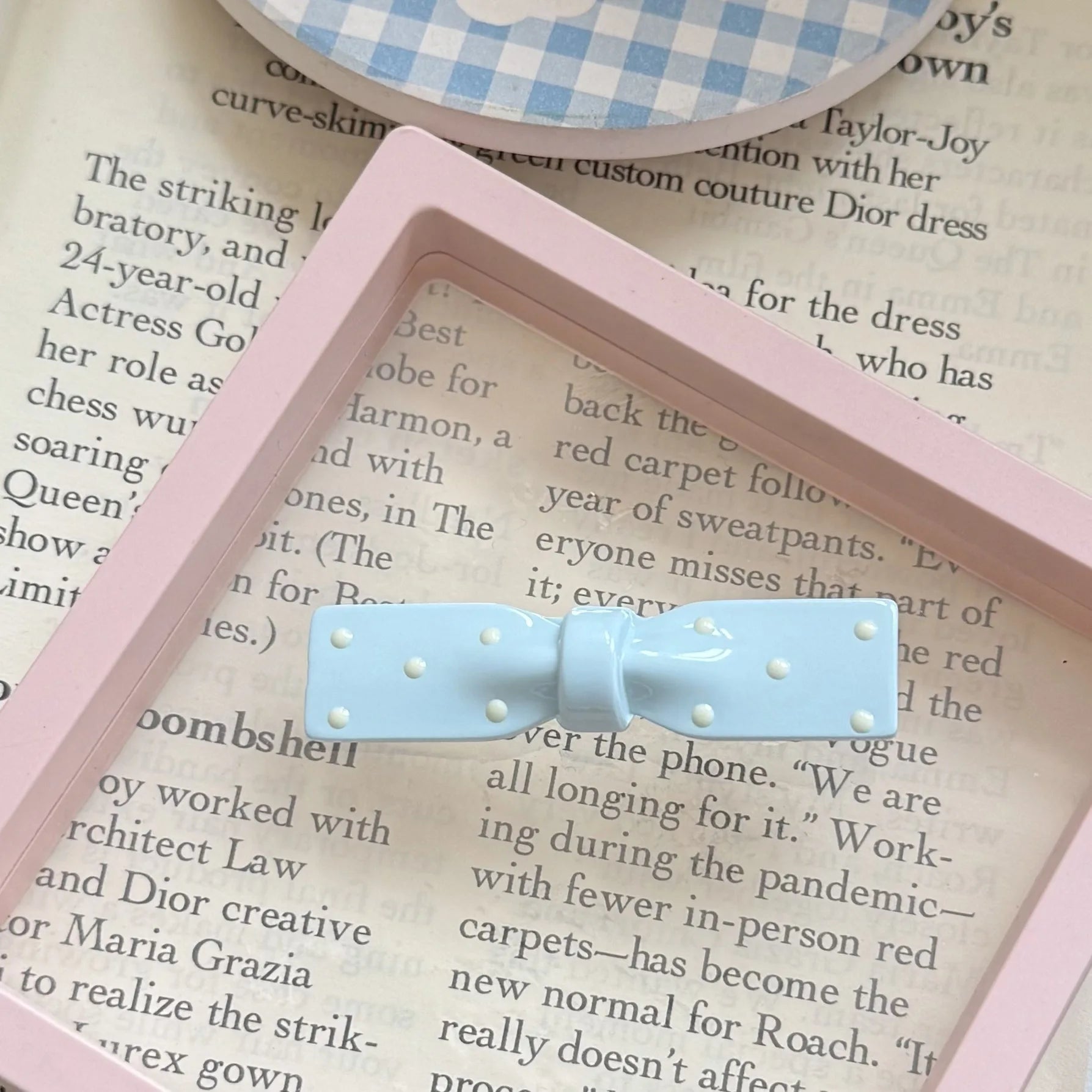 Cute Polka Dot Bow Hair Clip – Bowknot Barrette for Women & Girls