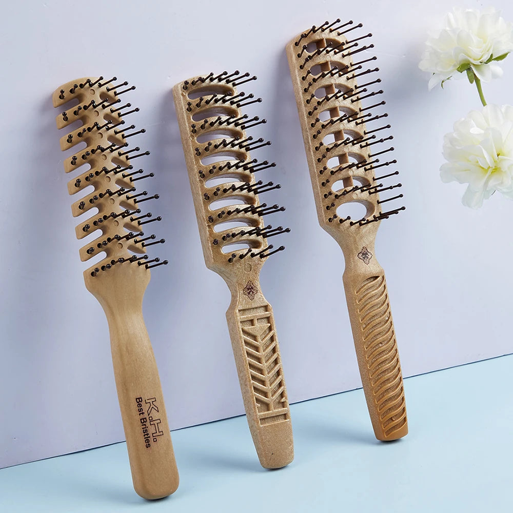 Wooden Wide-Tooth Hair Comb | Scalp Massage & Styling Brush Hair Comb & Brush Oasis Select