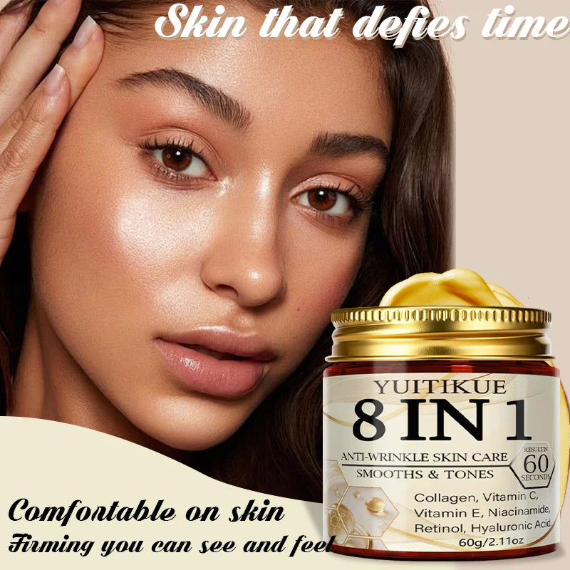 YUITIKUE 8-in-1 Face Cream – Collagen, Retinol & Niacinamide