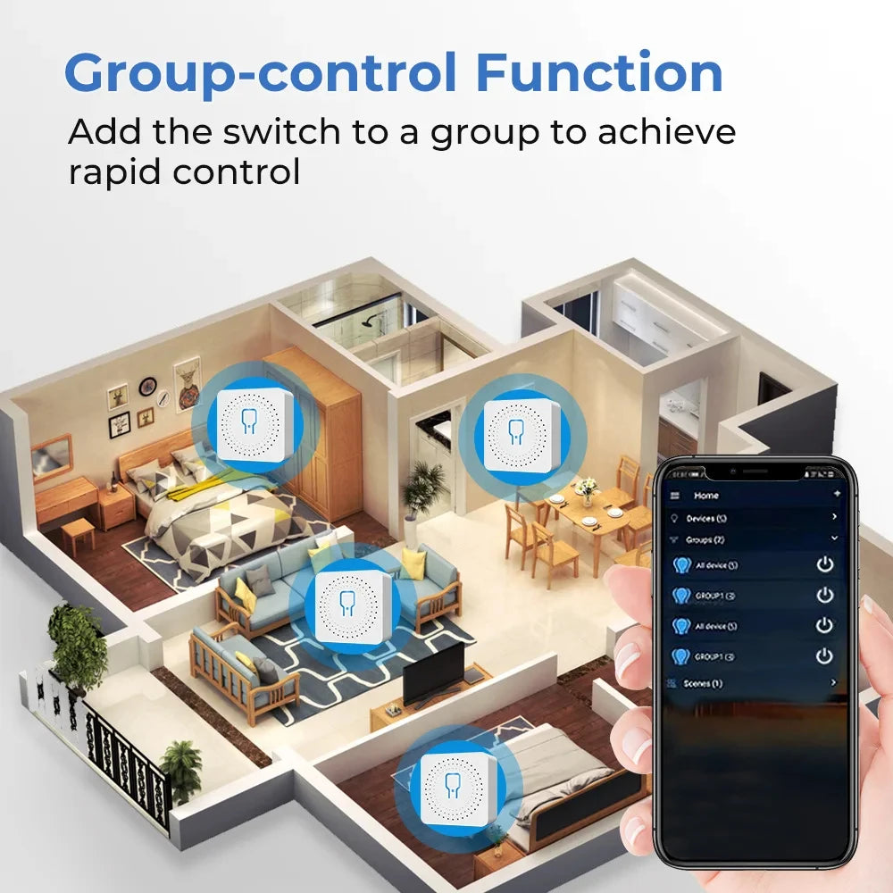Smart WiFi/Zigbee 3.0 Switch 16A 20A Module Relay Breaker 2-way Control Work with Tuya Smart Life APP Alexa Home Assistant Oasis Select