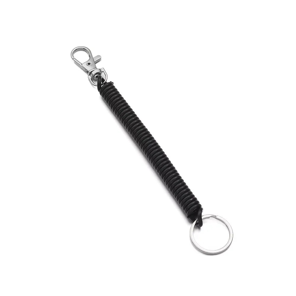 1/3pcs Elastic Wristband Spring Lanyard Key Cord Clasp Spiral Stretch Keychain Security Gear Elastic Ropes Spring Rope Key Ring Oasis Select 1pcs Purple 1