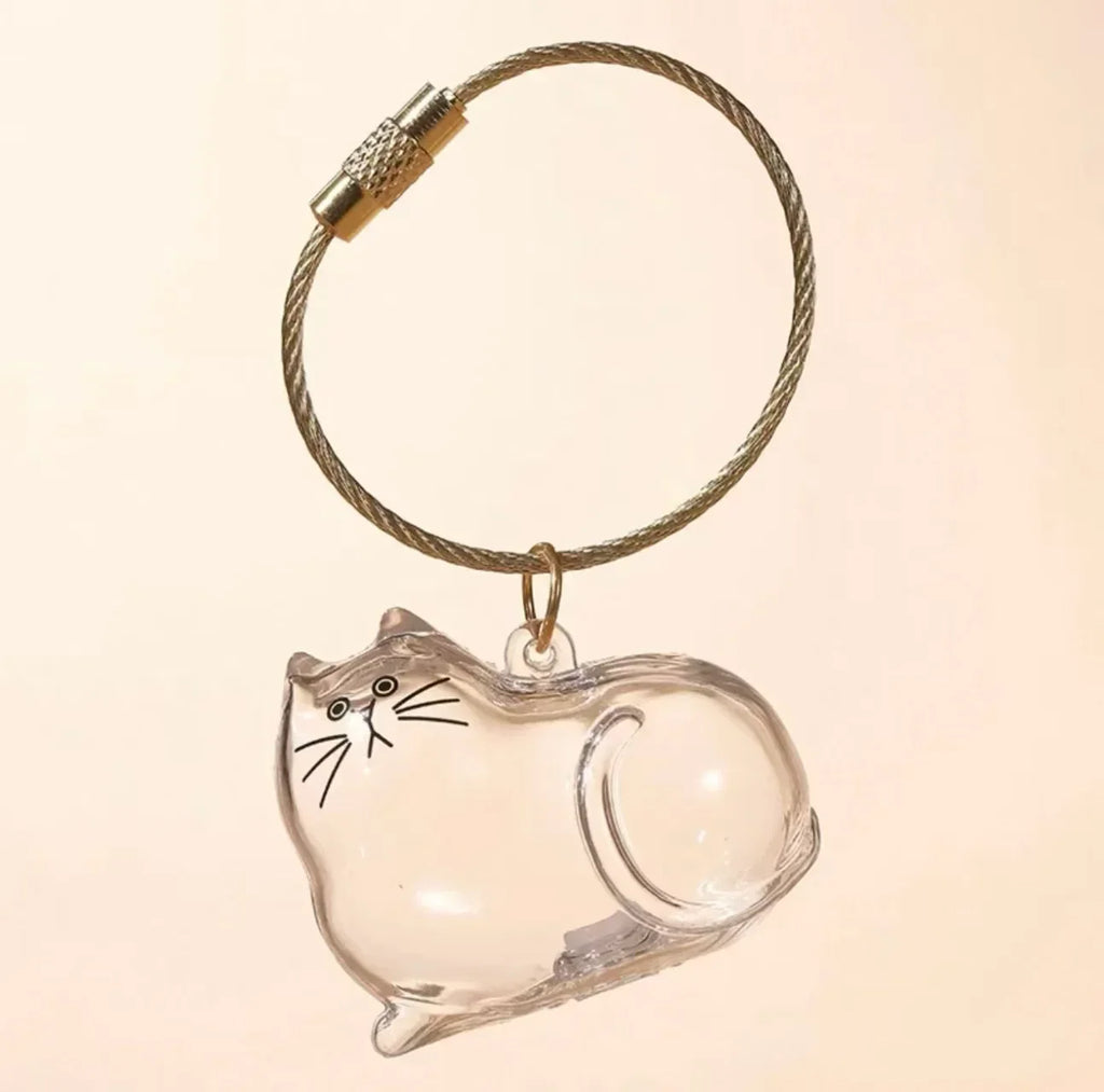 Cat Hair Keepsake Keychain | Pet Fur Storage Pendant Gift