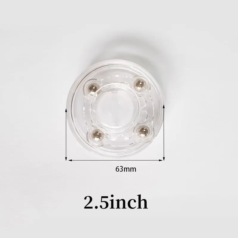 Turntable Acrylic 360 Rotating Display Stand Transparent Round Base Lazy Susan Jewelry Decor Swivel Plates Furniture Hardware Oasis Select 2.5 inch