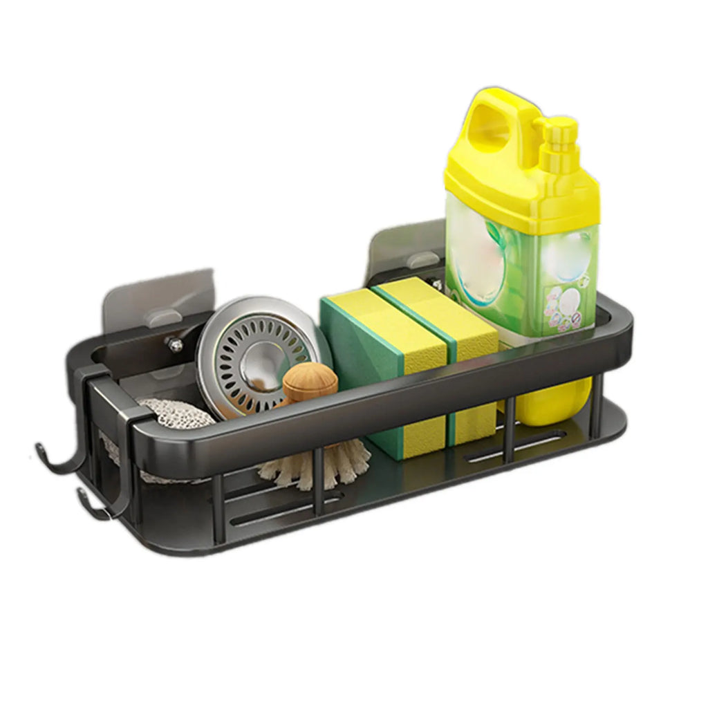 No-Drill Stainless Steel Kitchen Sink Organizer & Drainer Rack