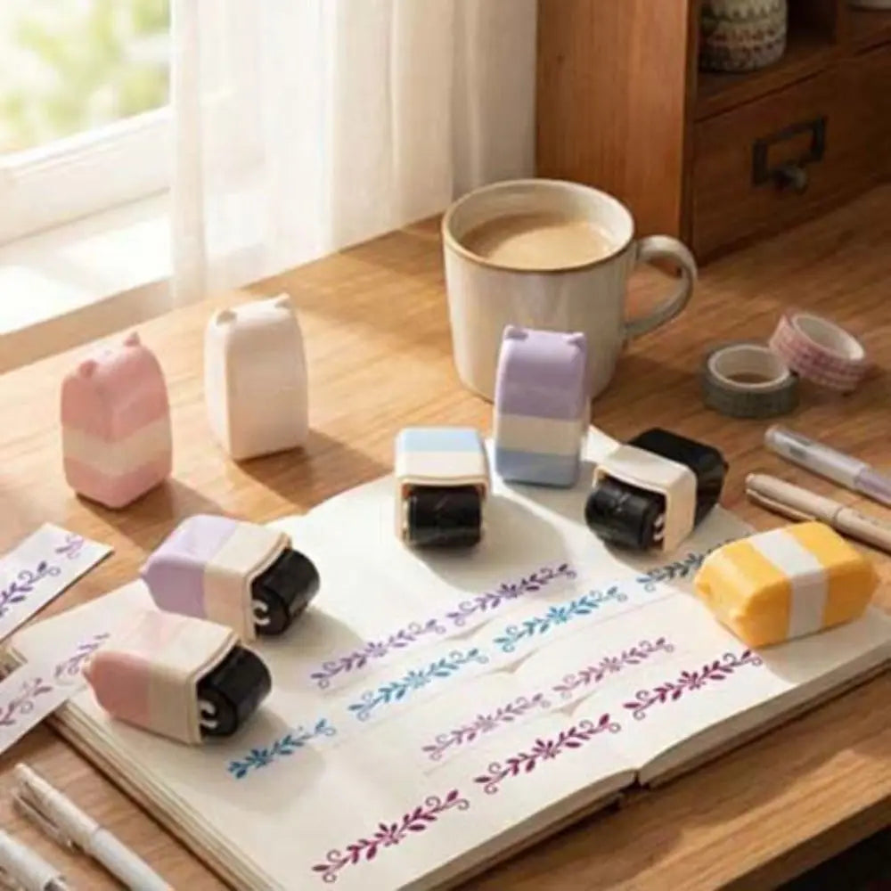 Convenient Lace Rolling Stamp DIY Handcraft Score Printing Pattern Roller Stamp Plastic Roller Sealing Painting Graffiti Gifts Oasis Select
