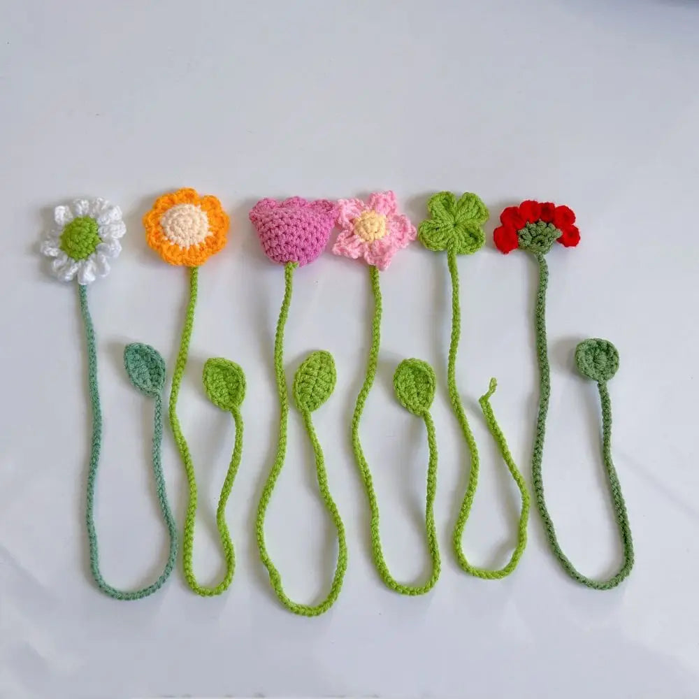 1pc Sunflower Bookmark - Flower Bookmarks For Women Unique Bookmark Handmade Knitted Ideal Gift For Book Lovers Oasis Select