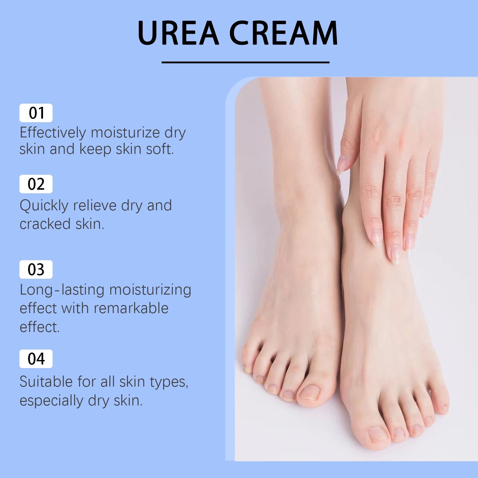 60% Urea Care Foot Cream Heel Moisturizing Soft Relieve Drying Cracked Remove Calluses Dead Skin Removal Hand Foot Skin Care Oasis Select