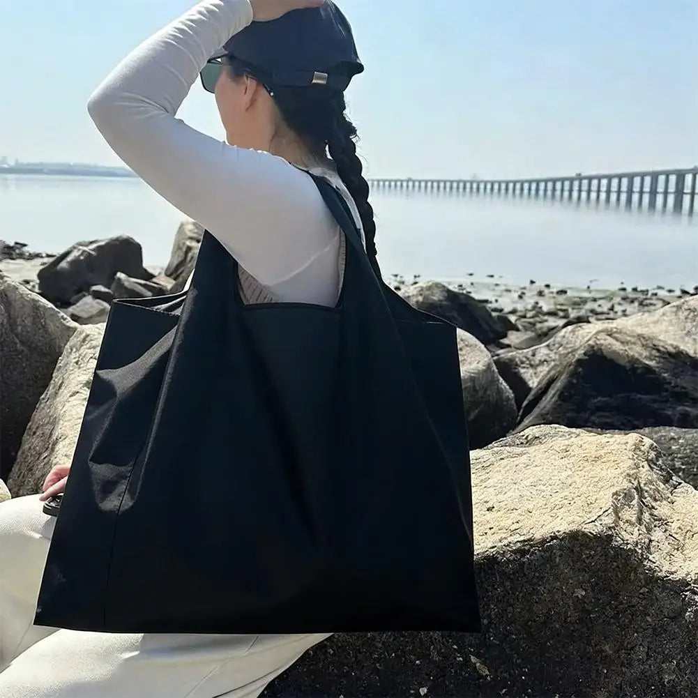 Foldable Reusable Shopping Tote Bag – Large Eco-Friendly