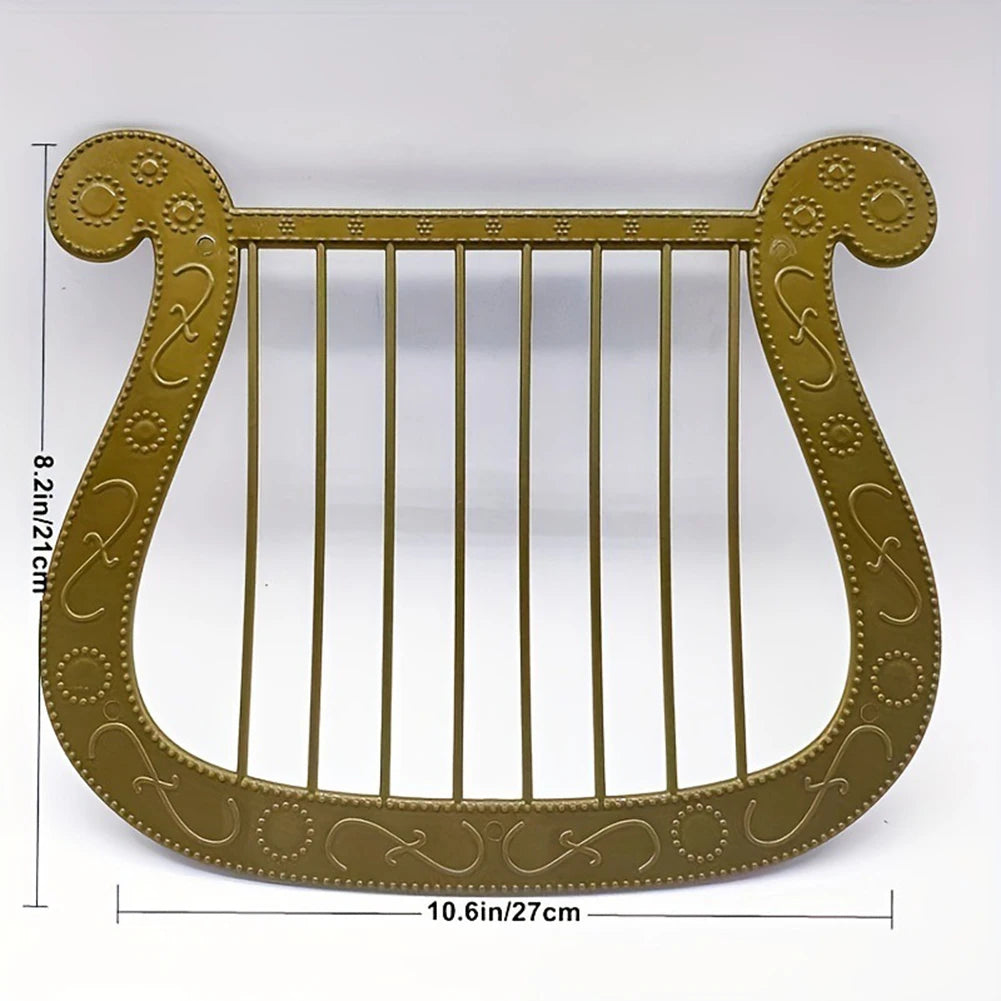 Plastic Angel Harp Model Prop For Halloween Costume Party Dress Up Decoration Musical Instrument Accessory Oasis Select