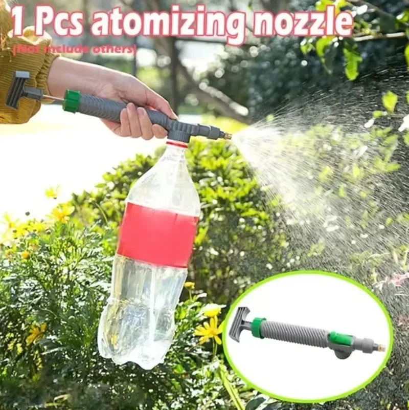 High Pressure Air Pump Manual Sprayer Adjustable Drink Bottle Spray Head Nozzle Garden Watering Tool Sprayer Agriculture Tools Oasis Select
