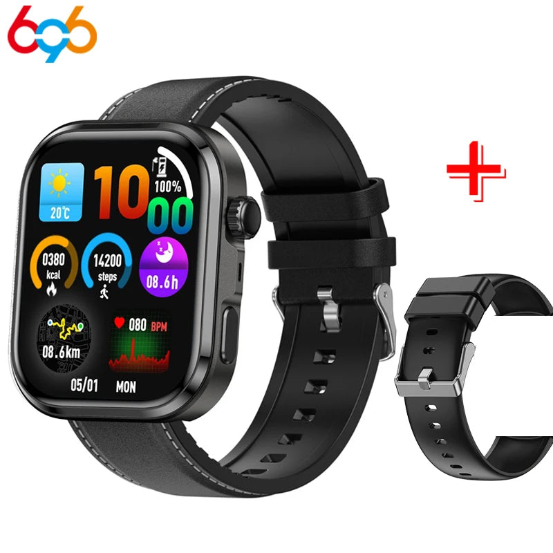 Health Analysis Smartwatch 7/24H Healthy Smart Watches Men Women Motion Tracking ECG+PPG Sleep Blue Tooth Call For IOS Android Oasis Select BKBKS A BKL