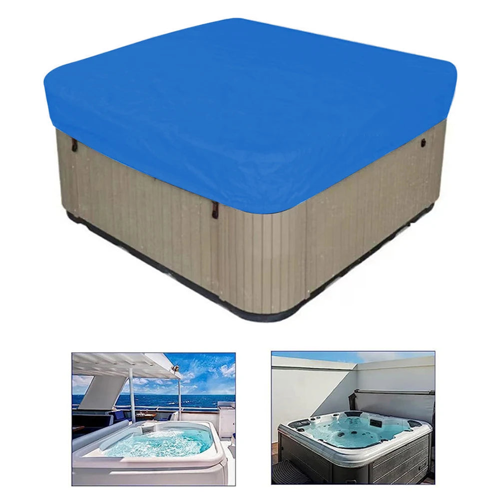 1pc Square Pool Dust Cover Multiple Sizes SPA Bath Pool Waterproof Sunproof Snow-proof Protection Cover Outdoor Pool Accessories Oasis Select