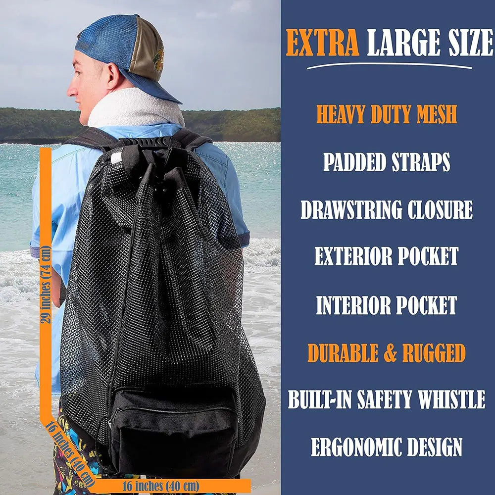 Scuba Diving Bag Mesh Travel Backpack for Scuba Diving and Snorkeling Gear Dry Bag Holds Mask Fins Snorkel Travel Bag Oasis Select