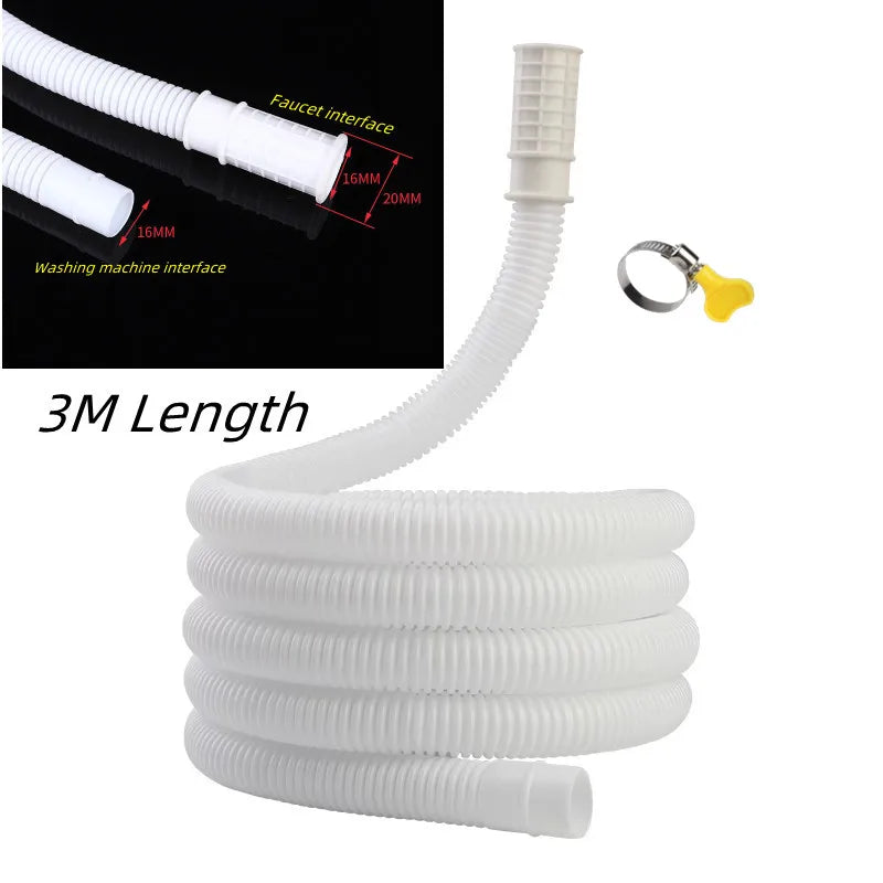 1-4M Washing Machine Draining Hose Plastic Tube Pipe Extension Drainpipe for Air Conditioner Kitchen Faucet Accessories Oasis Select 3M