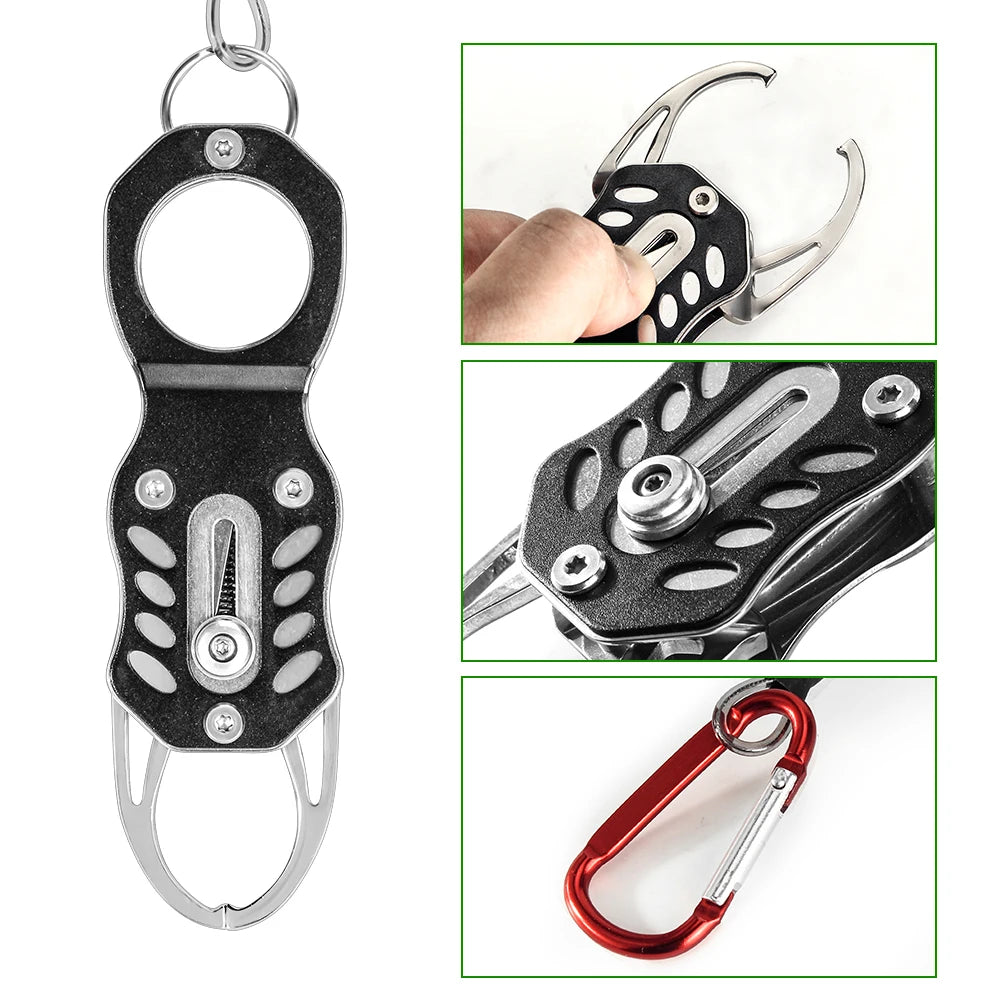 Rust Proof 304Stainless Steel Fish Grip Portable Lock Fishing Tackle Lip Clip Tool FishController Portable Professional Oasis Select