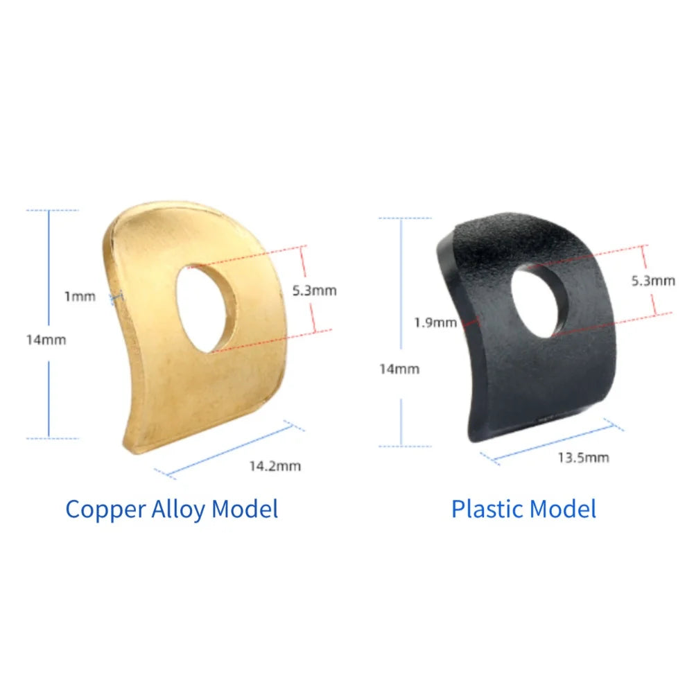 10pcs Bicycle Seatpost Clamp Shim Set Copper Alloy Material 5.3mm Center Hole Fits For M5 Handle Rods Ergonomic Curve Design Oasis Select