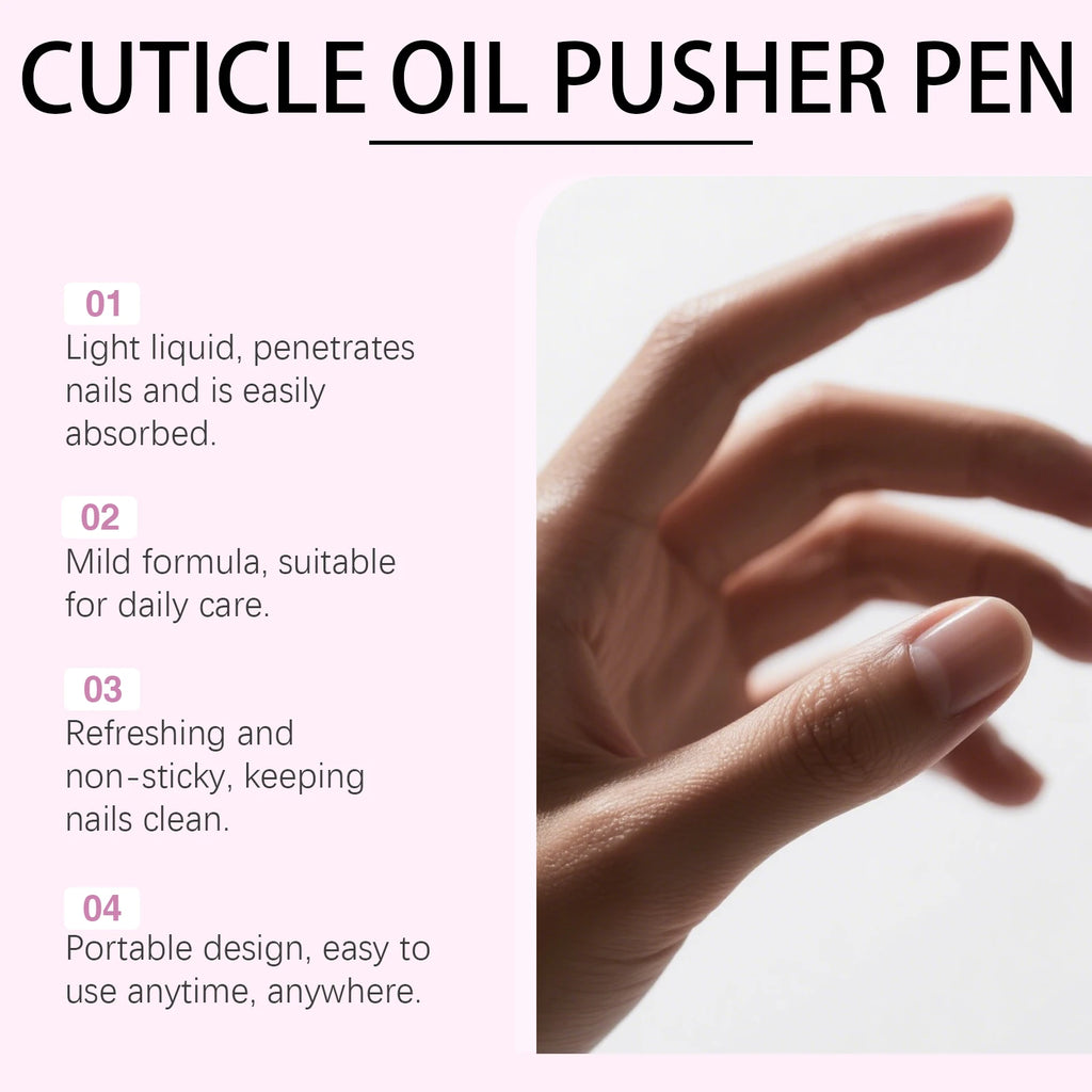 2-in-1 Cuticle Oil Pusher Pen | Lavender Nail Care Tool Cuticle Care Pen Oasis Select