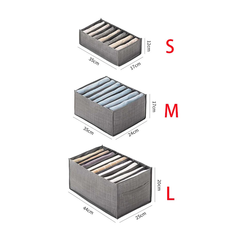 1pc Pants Storage Box, Jeans Divider Storage Box, Wardrobe 9 Grids Storage Basket Oasis Select L