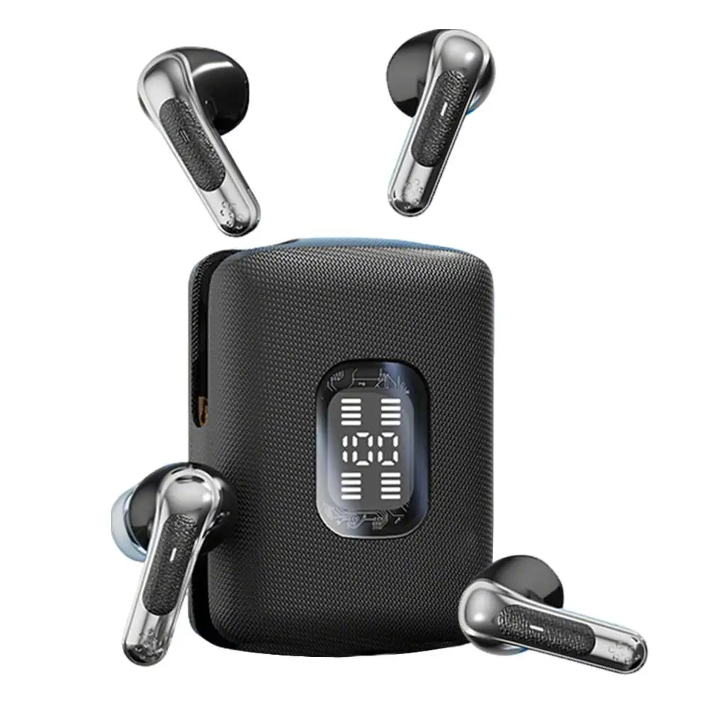 GRWIBEOU 2-Pair Bluetooth Earbuds | Dual Case, ANC & Display