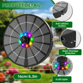 3.5W LED Solar Water Fountain Bird Bath Pump with 1200mAh Battery, 8 Nozzles and 4 Crash Bars, DIY Bird Bath Garden Aquarium etc Oasis Select 3.5W with LED Lights