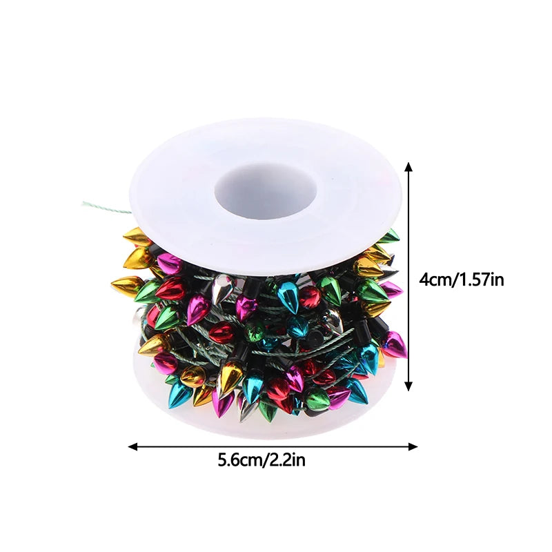 5M/roll Colorful Bulbs String Garland Christmas Home Decorations Xmas Tree Ornaments Navidad New Year Gift DIY Dollhouse Not LED Oasis Select one size