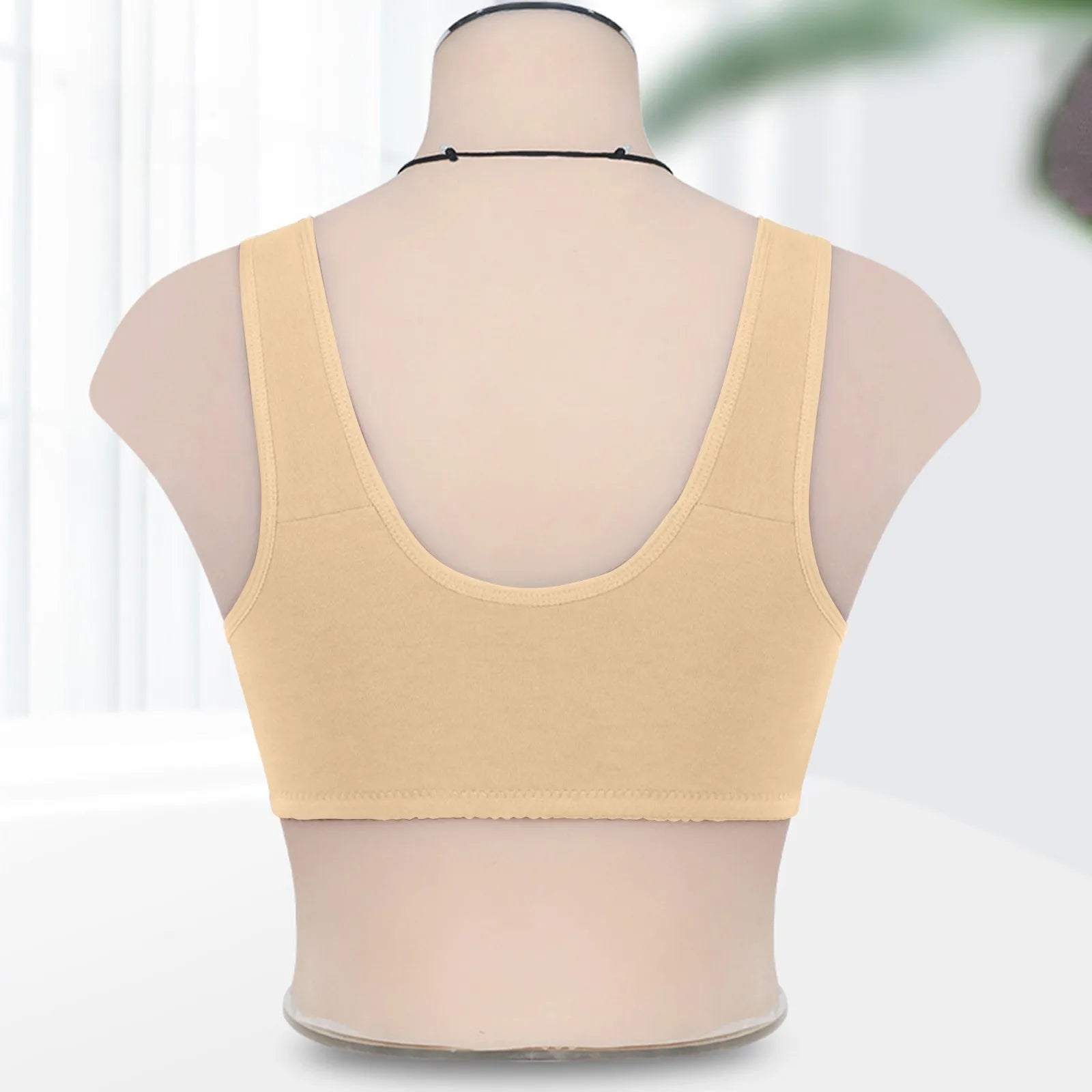 Mother Front Open Buckle Bra Underwear Brassiere Large Size Bra Without Steel Ring Thin Section Vest Type Mom breathable Brassie Oasis Select
