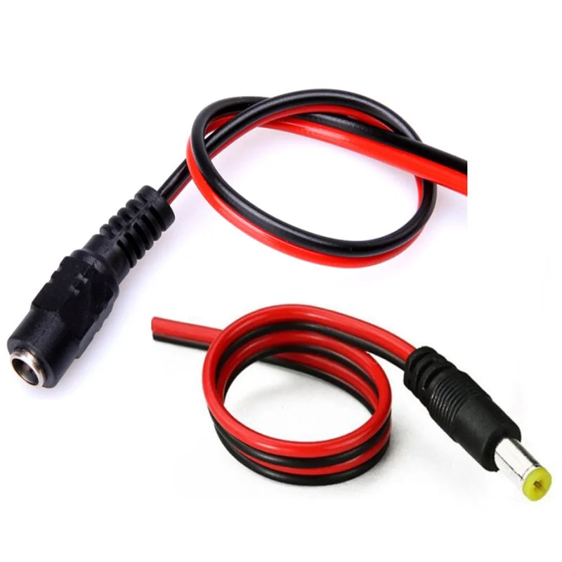 25cm 12V DC Male Female jack Extension Connectors Cable Adapter Plug Power Supply 5.5x2.1mm LED Strip Light CCTV Camera DC Wire Oasis Select