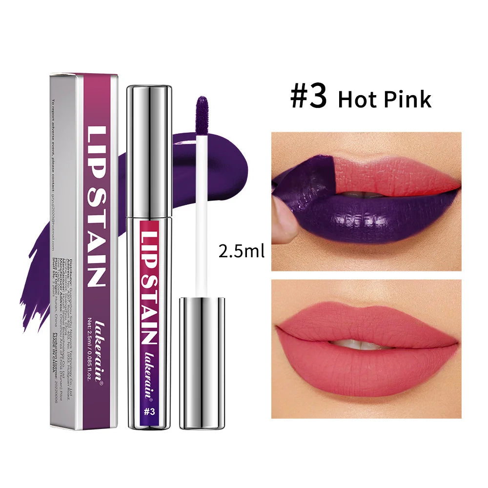 Peel Off Rose Pink Lip Gloss Matte Outline Contour Tattoo Lip Stain Waterproof Transfer Resistant Tear Off Natural Lip Tint Oasis Select 3 Hot Pink