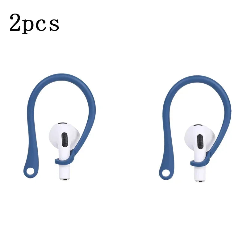 1/3/6Pairs Anti-Lost Earphone Silicone Earhook For Airpods Earpods Loop Clip Headset EarHook Replacement Headphone Accessories Oasis Select 1 pair Blue