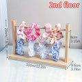 1pc Jewelry storage rack, suitable for hair rings, hair ropes, elegant wooden display racks for dressing tables, jewelry towers Oasis Select 2 Layer