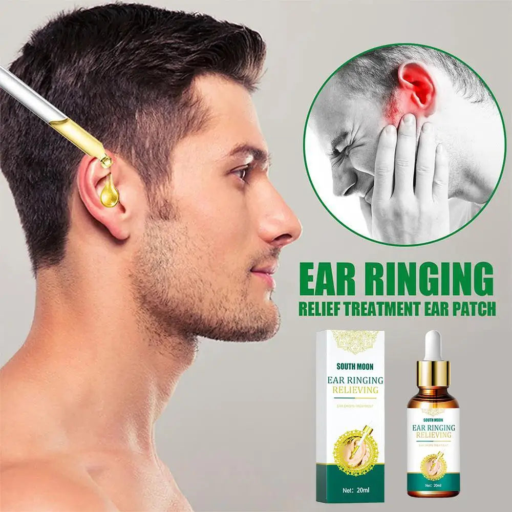 South Moon Ear Drops for Tinnitus Ear Ringing Relieving Deafness Ears Swelling Discharge Otitis Media Fluid Health Care 20ml Oasis Select