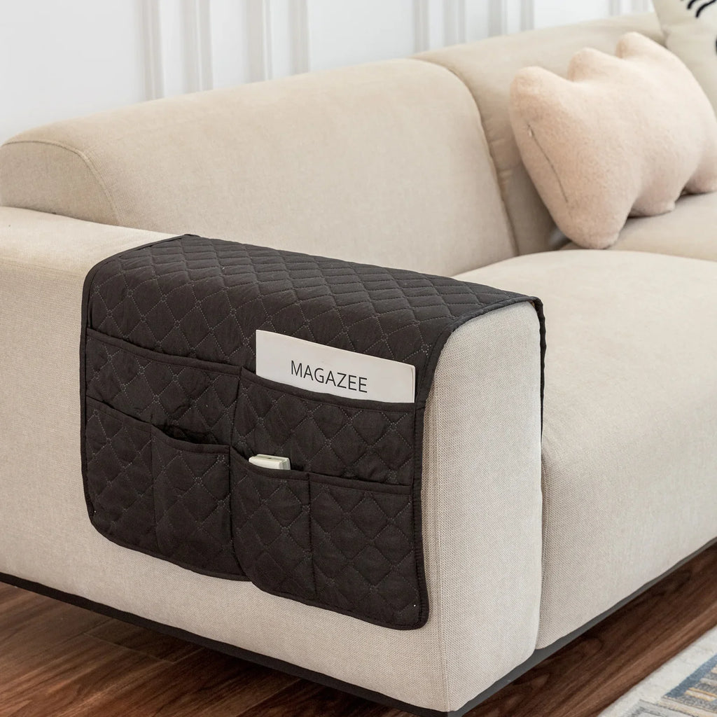 New Sofa Hand Towel with Storage Pocket Magazine Remote Control Sofa Recliner Armrest Clutter Management Bag Oasis Select 15 50X90cm