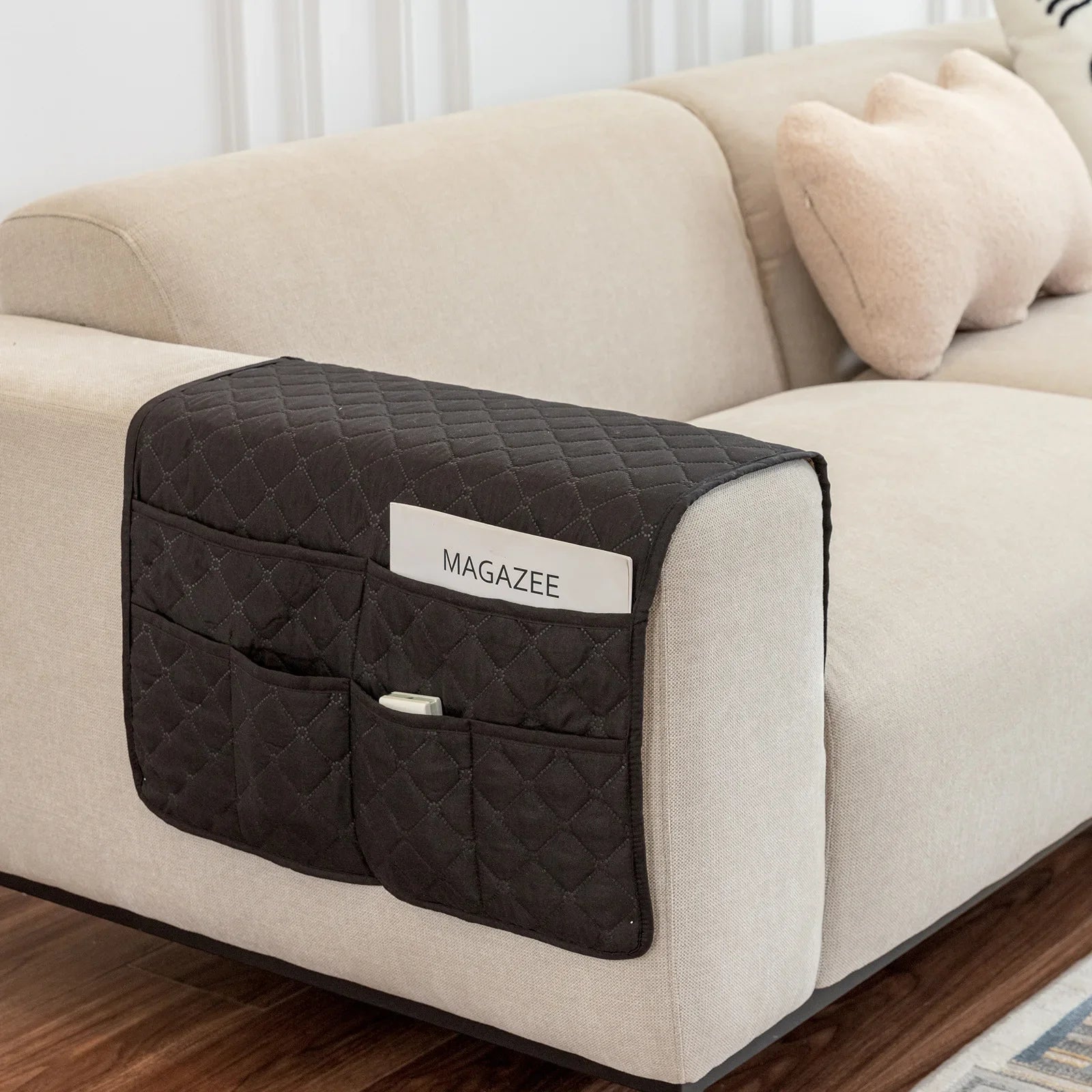 New Sofa Hand Towel with Storage Pocket Magazine Remote Control Sofa Recliner Armrest Clutter Management Bag Oasis Select 15 50X90cm
