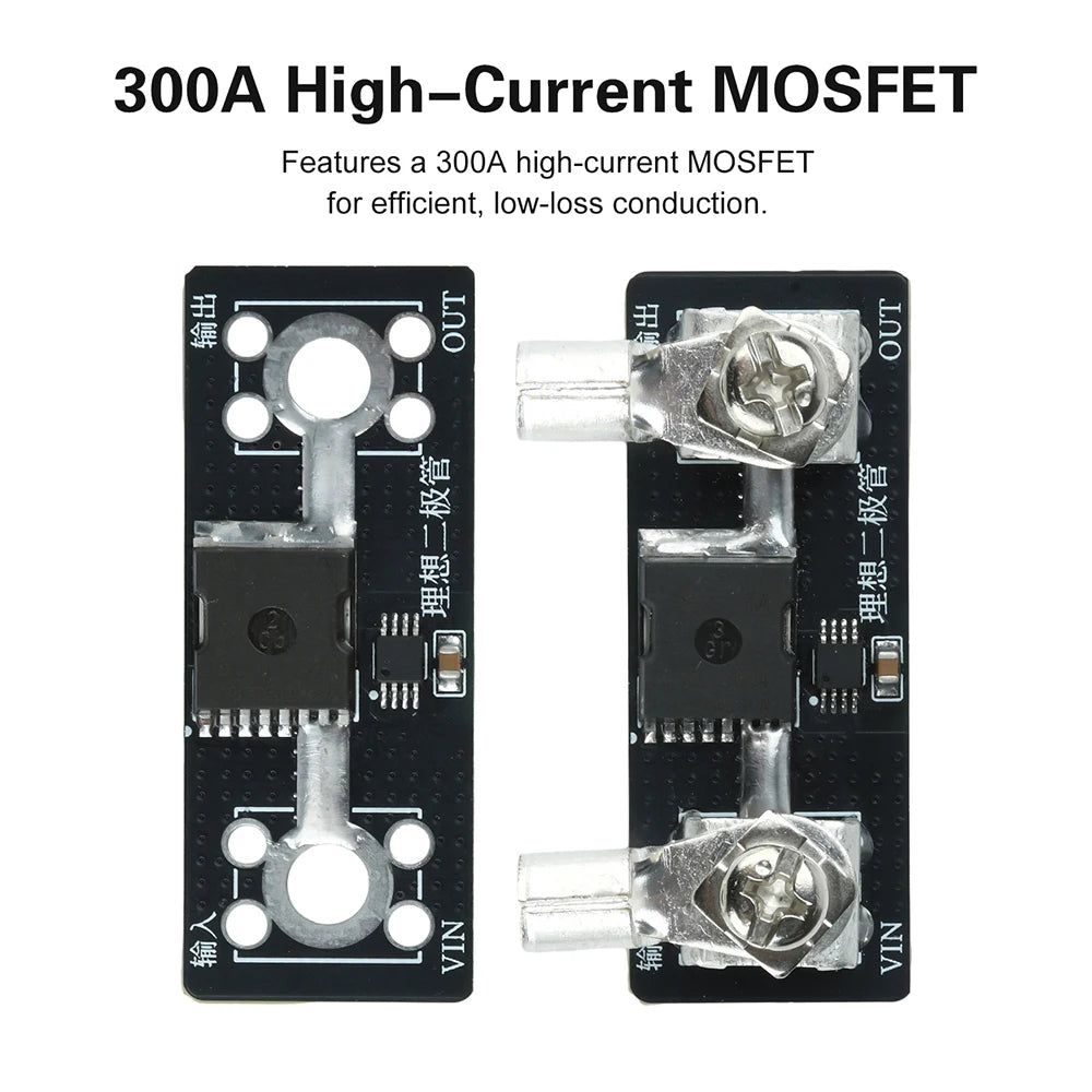 40A/65A/100A Unlimited Voltage Ideal Diode Module High Current Anti-Reverse Flow for Solar Charging & Battery Backup Systems Oasis Select