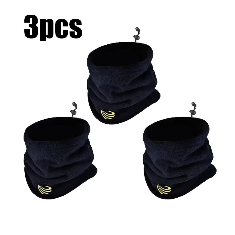 2/3pcs Winter Camping Fleece Neck Gaiter Ski Tube Scarf Snowboard Half Face Mask Face Cover For Men & Women Outdoor Cold Oasis Select 3pcs-Deep Blue