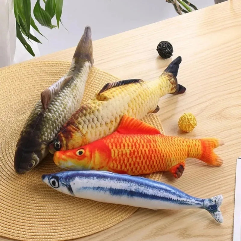 Realistic Fish Cat Toy Bite Resistant Interactive Playmate For Kitten Indoor Teasing Entertainment Pet Relaxing Accessory Gift Oasis Select