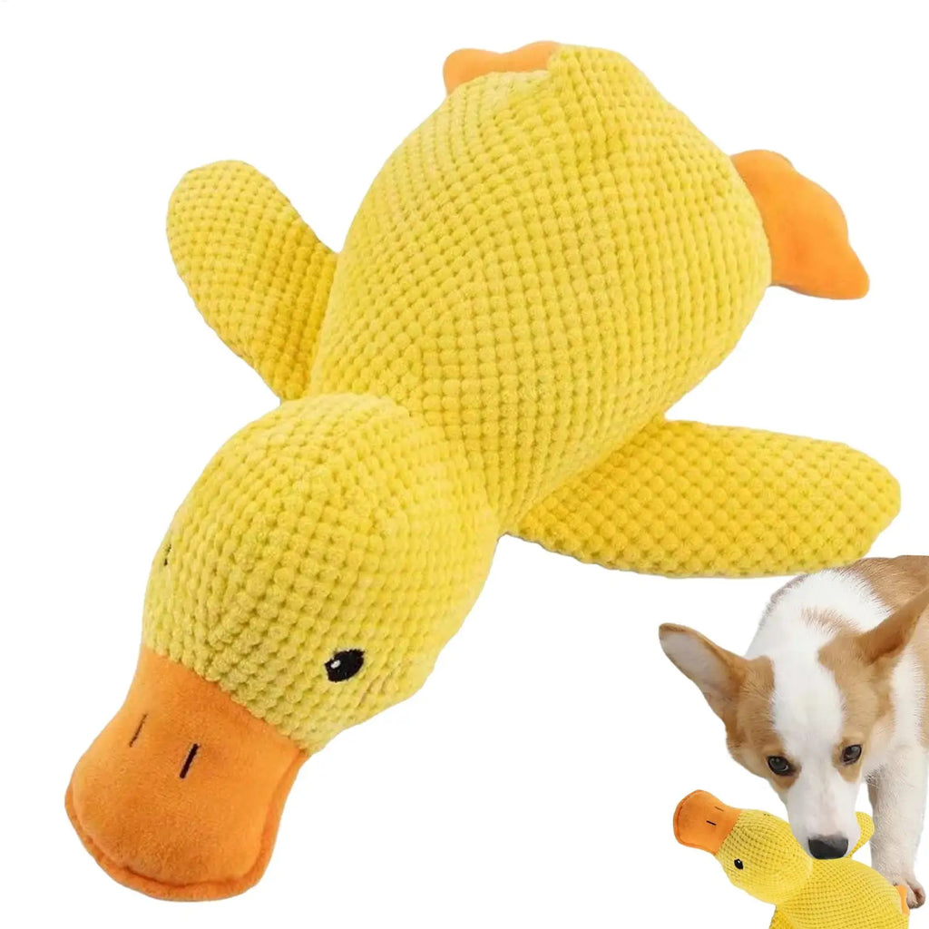 Yellow Duck Dog Toy Interactive Squeaky Soft Comfort Pet Accessory Dog Toys Plush for Travel Beach Pool Park Yard Bedroom Garden Oasis Select