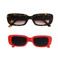 1/2/3/4pcs New Small Sunglasses Women Men Trendy Vintage Brand Designer Hip Hop Square Green Sun Glasses Female Eyewear Oasis Select D-C
