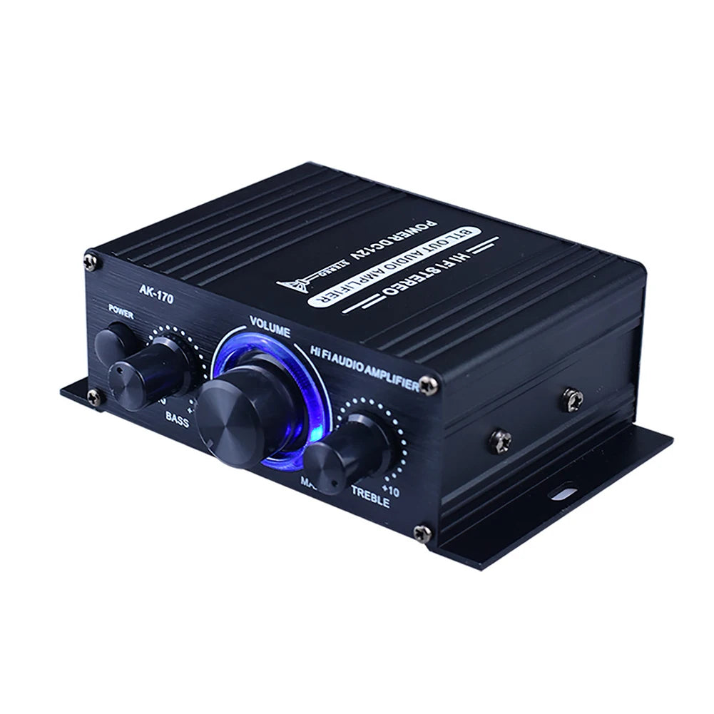 Pro HiFi Stereo Audio Power Amplifier Aluminum Alloy 200W+200W Left Right Dual Channel Power Amplifier Oasis Select China Mainland