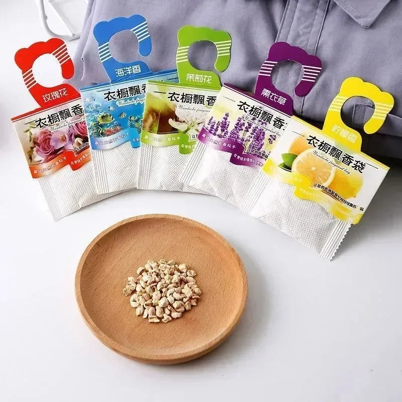 5packs Natural Air Fresheners Fragrant Hangable Deodorizing Paper Wardrobe Sachets Aromatherapy Bag Spices Bags Cabinet Oasis Select
