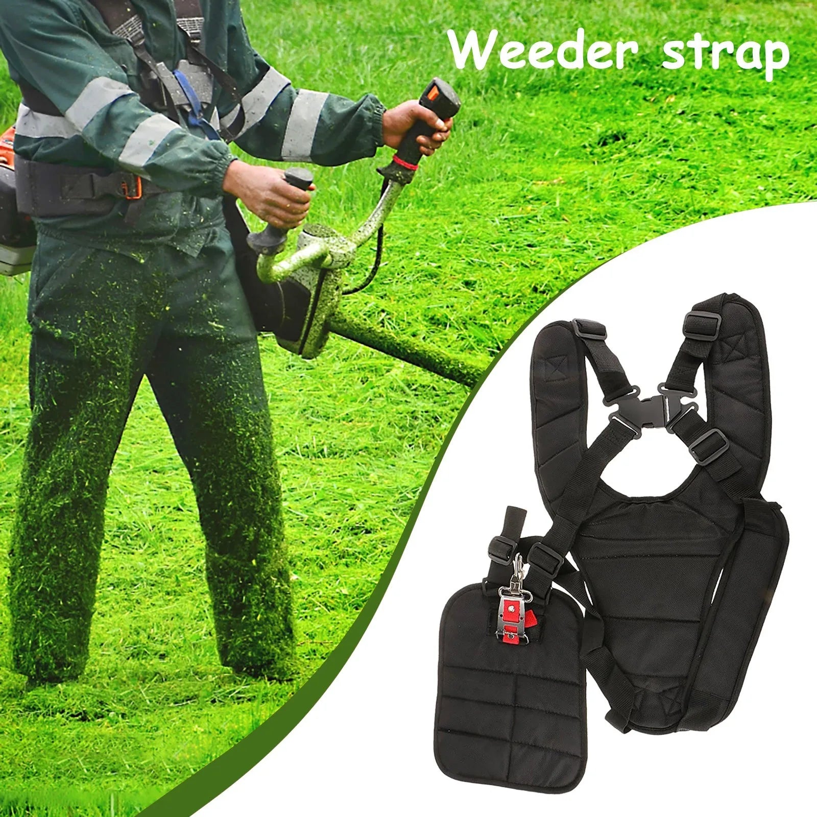 Lawn Mower Strap Double Shoulder Strap Harness Universal Strimmer Padded Belt Adjustable Lawn Mower Band For Brushcutter Oasis Select