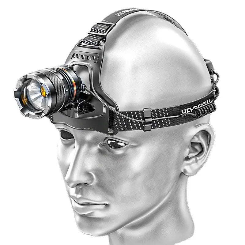 XHP50 LED Sensor Headlamp Waterproof Head Light Rechargeable Fishing Searching Camping Head Flashlight Zoom Lantern Oasis Select