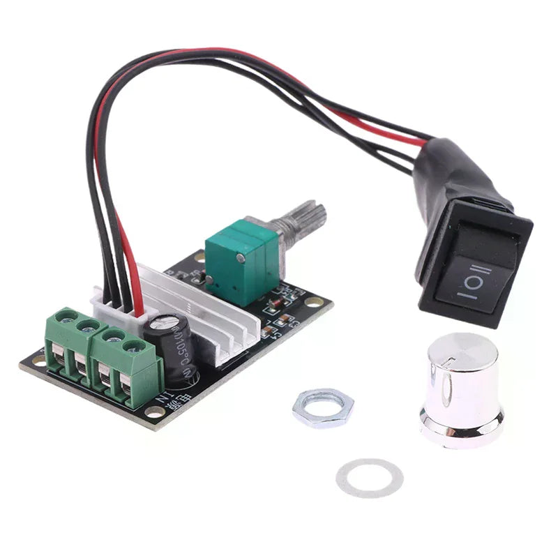 DC 6V 12V 24V 3A PWM Motor Speed Controller Adjustable Speed DC Motor Driver Forward Reverse Switch Oasis Select