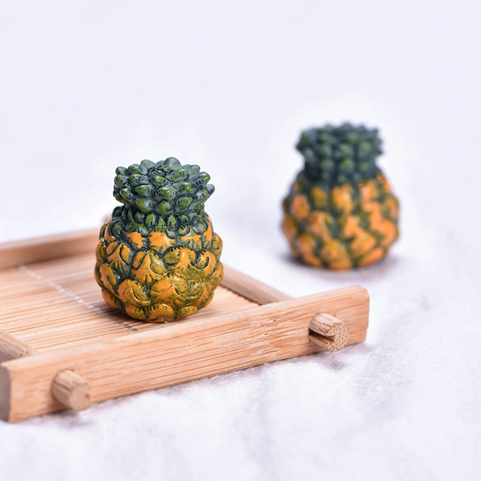 Miniature Resin Fruit Figurines – Litchi & Strawberry Desk Decor Miniature Figurine Oasis Select B One Size
