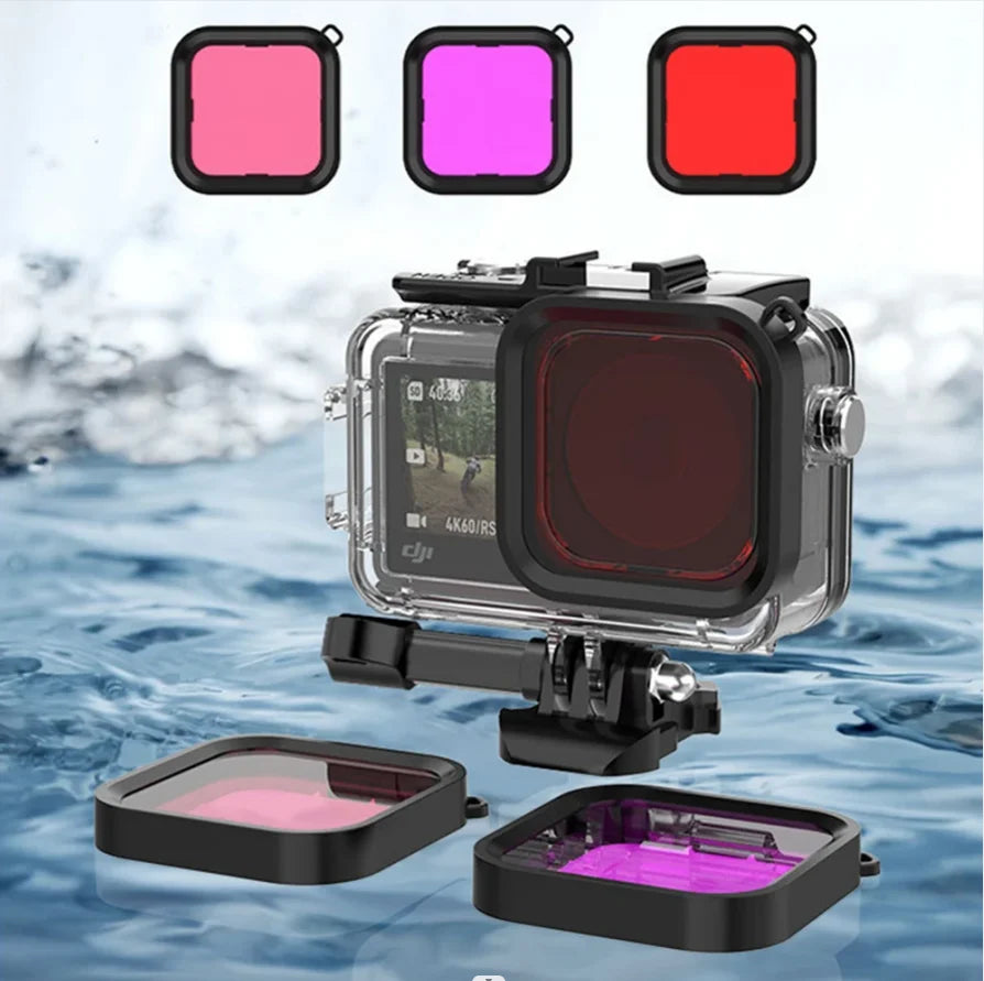 45M Waterproof Dive Case + Filters for DJI OSMO Action 3/4/5 Pro