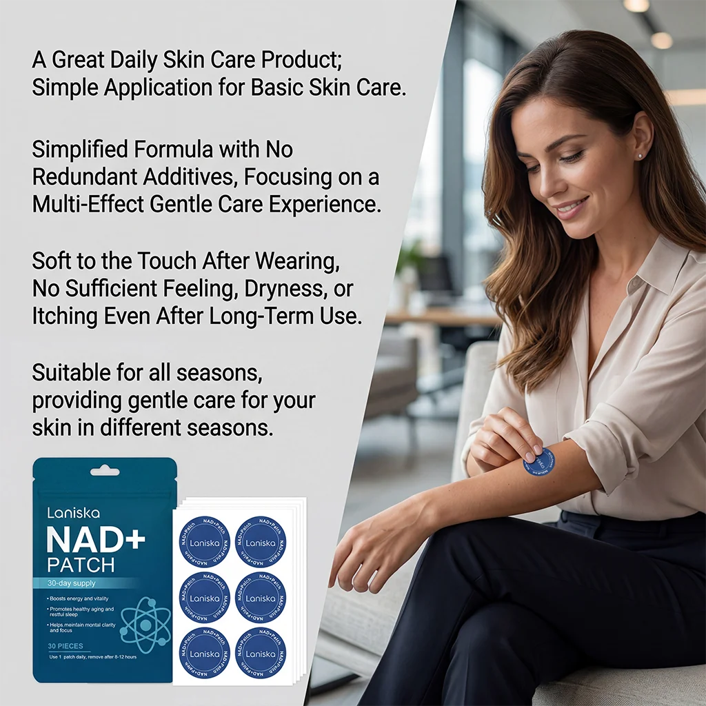 NAD+ Body Care Patch Long Lasting Gentle Breathable Skin Nourishing Comfort For Men Women Daily Home Travel Office Use Oasis Select