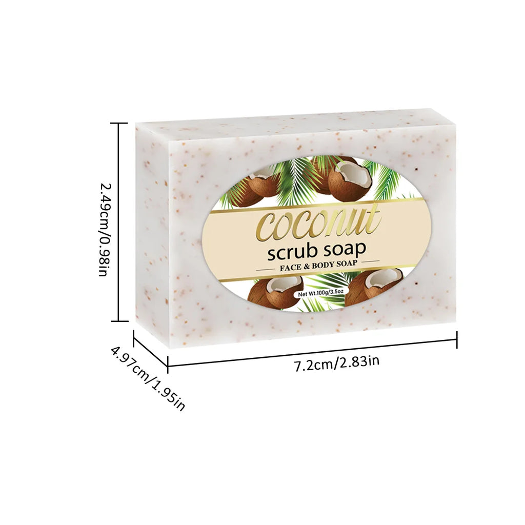 Coconut Scrub Soap – Handmade Exfoliating Face & Body Bar Exfoliating Scrub Soap Oasis Select
