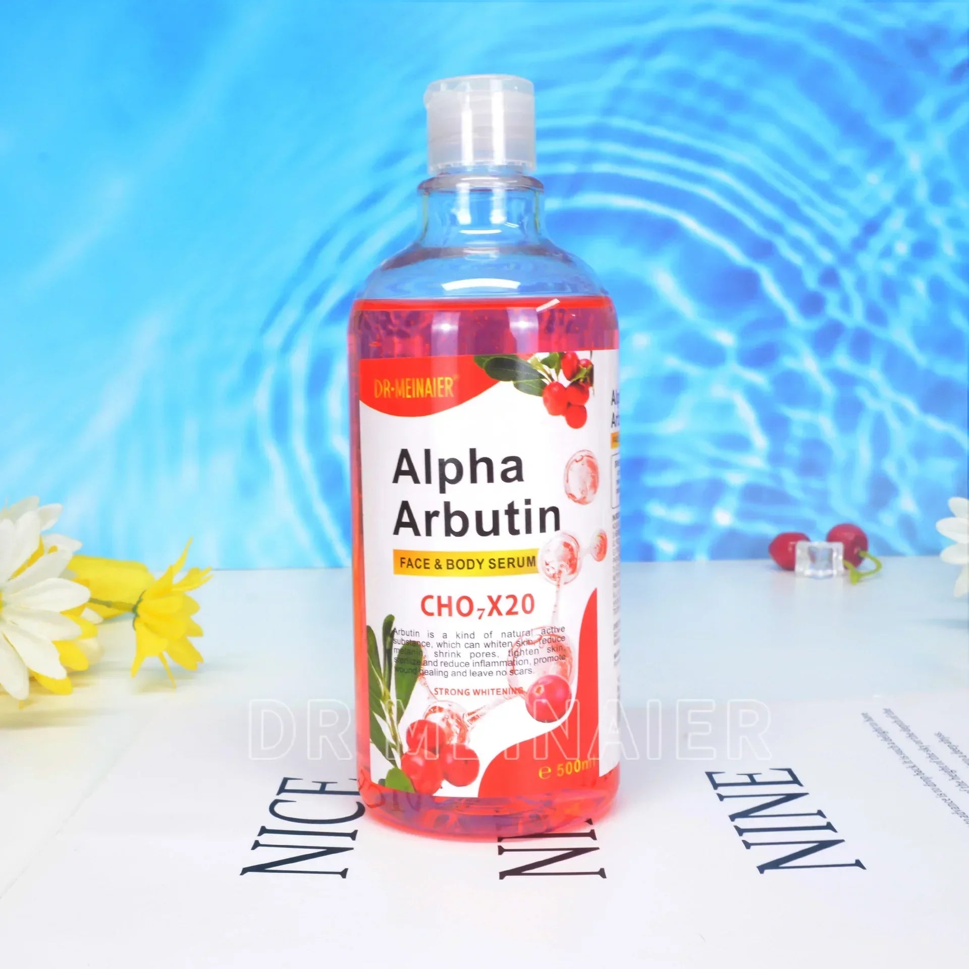 500ml Hyaluronic Acid, Nicotinamide Vitamin C AHA Face Serum Spots Eraser Corrector Whitening Moisturizing Lightening Body Serum Oasis Select Arbutin