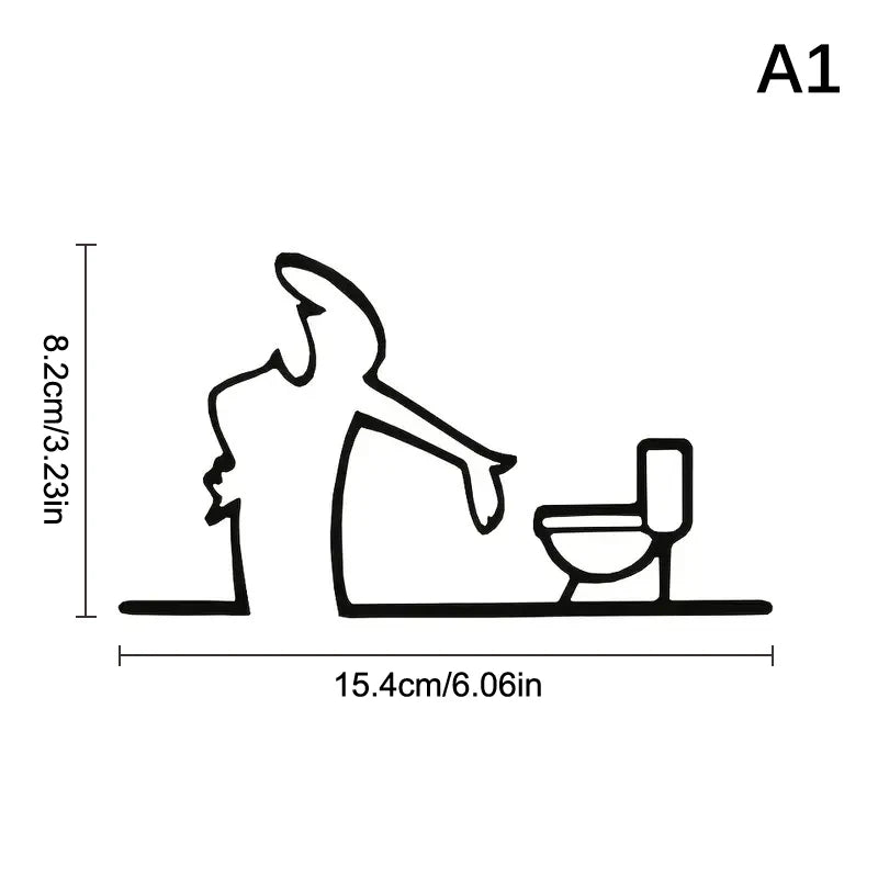 La Linea Minimalist Line Art Car Sticker & Wall Decal